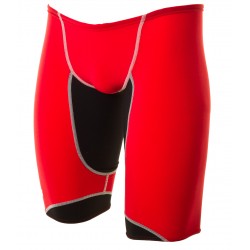 MOSCONI TRIGGER pánske dlhé pretekárske plavky červeno/čierne FINA