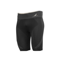 TECSO Kompresívne krátke bežecké legíny čierno antracitové