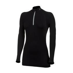 Trendové teplé bezšvové termo-tričko s dlhými rukávmi a chráneným zipsom farba 00 TECSO