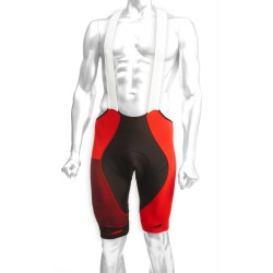 Bike salopette TECSO - cyklo krátke šortky na leto červené