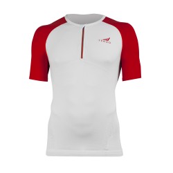 Ľahké tričko s krátkym rukávom na beh, turistiku TECSO R17002/Z biele