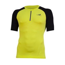 Ľahké tričko s krátkym rukávom na beh, turistiku TECSO R17002/Z žlté