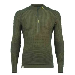 TECSO BLACK THERMO tričko s dlhými rukávmi pre športovanie v extrémnom chlade zelené
