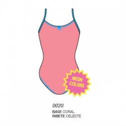 TURBO CC dámske celé plavky vykrojené extra odolné coral