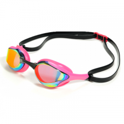 Turbo Scorpio Mirror - pretekárske zrkadlové plavecké okuliare ružové