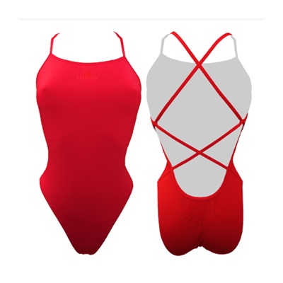 TURBO SRN dámske celé plavky jemne vykrojené extra odolné červené
